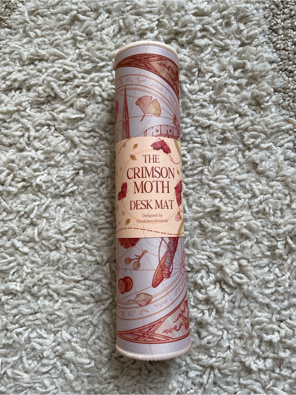 The Crimson Moth Desk Mat